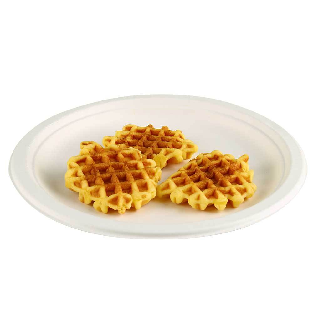 Degradable 6 / 7 / 9 / 10 pulgadas bandeja de papel gruesa desechable bandeja cuadrada de grado alimenticio platos de pastel de verduras fritas baña de azúcar