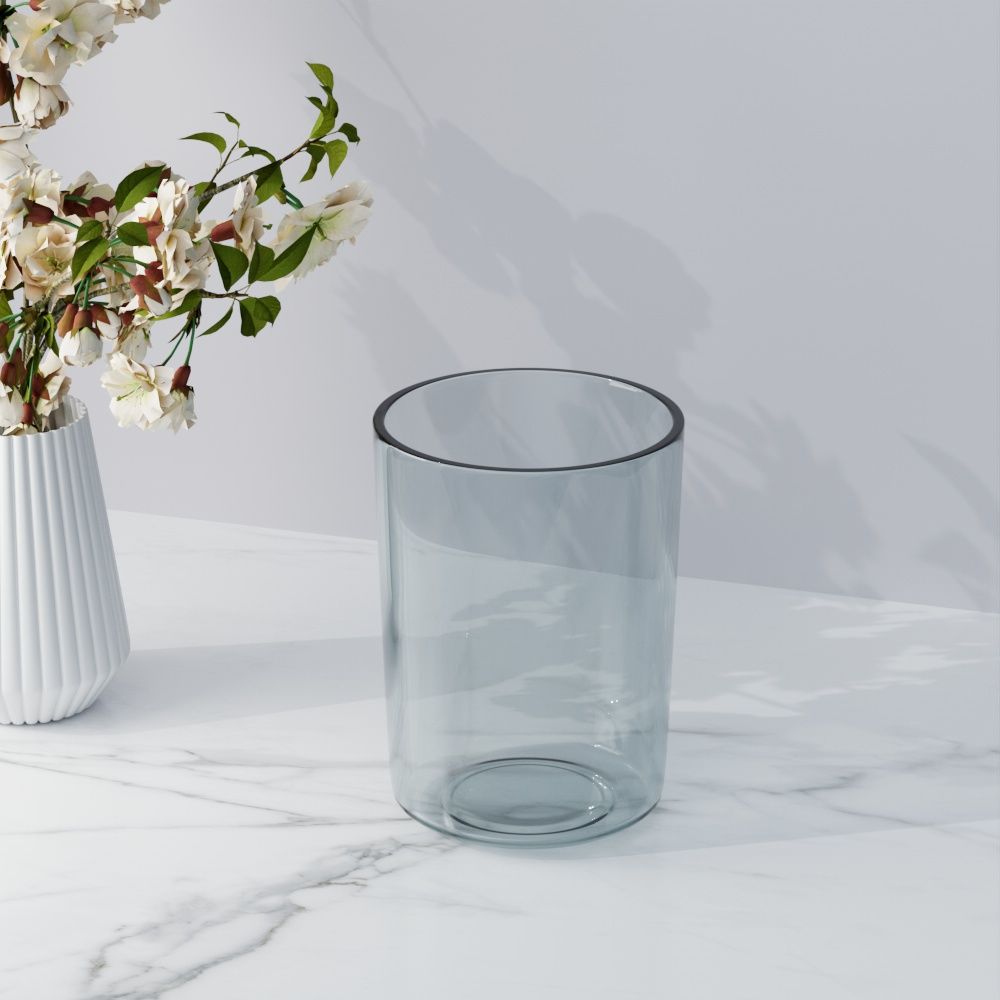 Bicchiere da bagno trasparente e portaspazzolini di lusso_voghion.com