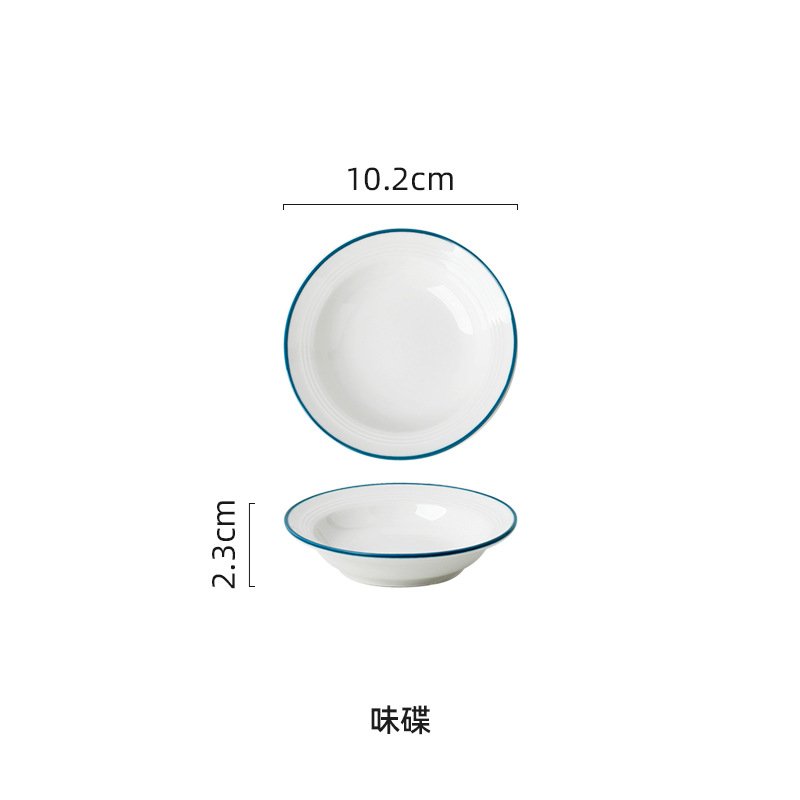 Pastoral simple ins estilo de cerámica de alta apariencia vajilla para el hogar tazón plato combinación plato tazón de arroz Gran Tazón de sopa