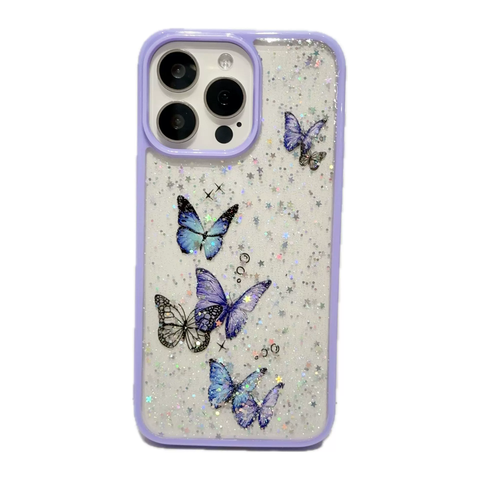 Глянцевый чехол для ремонта Amazon Glue Glitter Butterfly 17 PRO MANX 13 MINI, 16pro Laser Protective Case 14plus