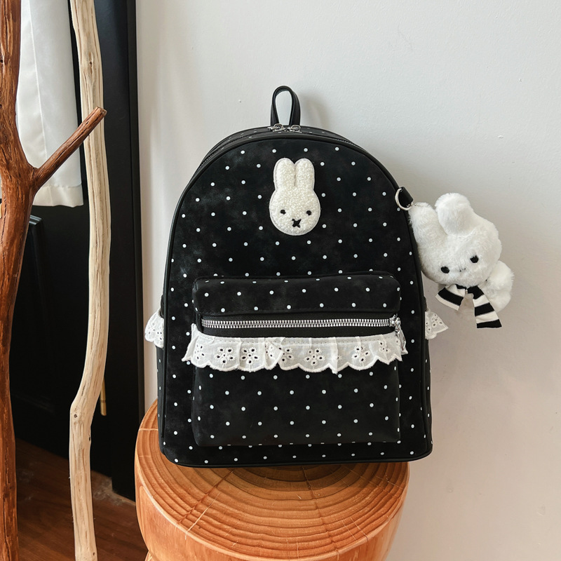 Nueva versión coreana dulce y linda mochila para mujeres de alta calidad, mochila para estudiantes de secundaria, arco, mochila fresca pequeña para mujeres