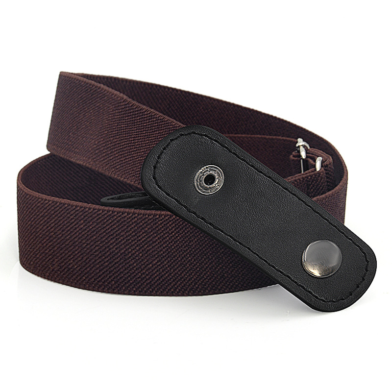 Cinturón perezoso invisible sin costuras estilo ins banda elástica cinturón sin punzonado cinturón de jeans para mujer