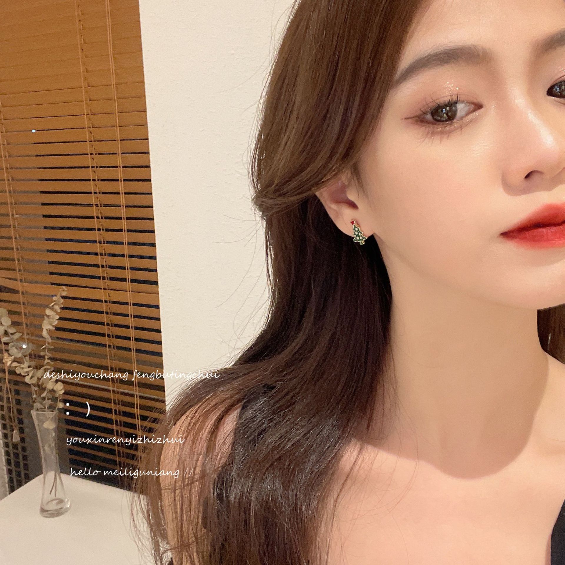 Fashion Santa Claus Christmas Socks Alloy Enamel Womenu0027S Ear Studs 1 Pair