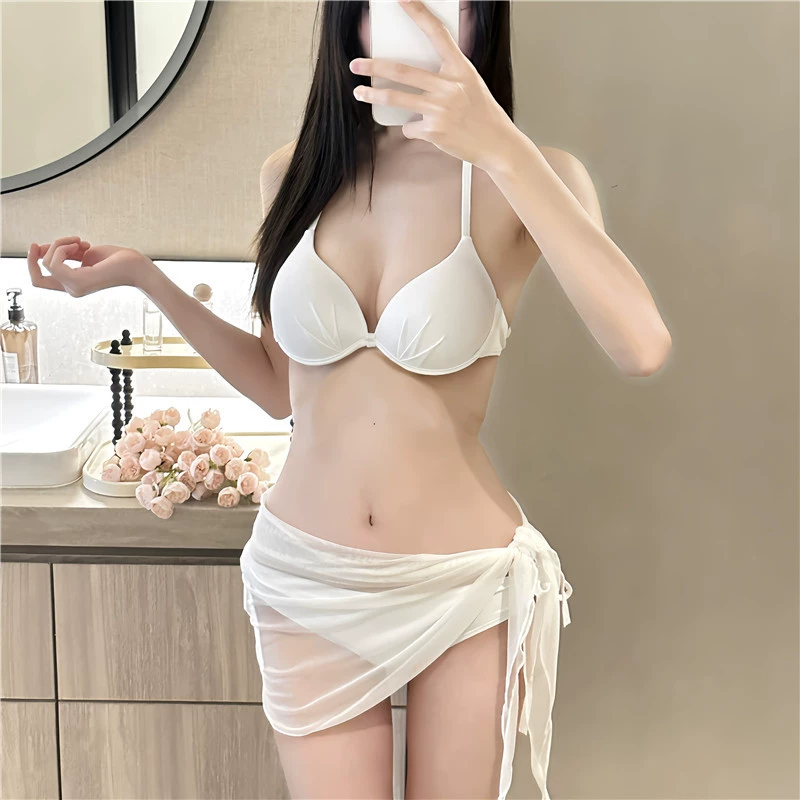 Halter Push-up Bikini — Adjustable Tie Sides, Beach Support, Sizes M–XL+