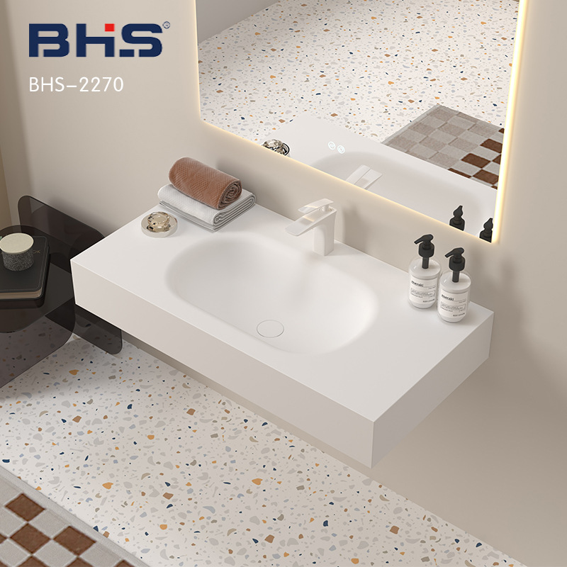 Pmma Artificial Stone Washbasin Household Washbasin Washing Machine Basin Set Outdoor Bathroom Toilet Washstand