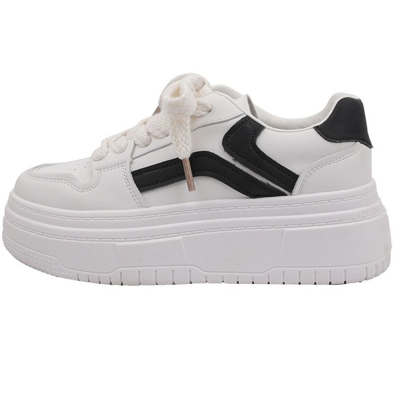 Queen Fan – chaussures de sport à semelles épaisses pour femmes, petites chaussures blanches, Style coréen, Cool Board, pour étudiantes, nouvelle collection automne/hiver 2022_voghion.com