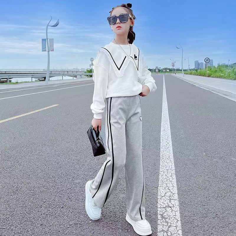 Dětské oblečení, dívčí mikina, podzimní oblek, módní a stylové, módní dívčí oblečení pro střední a velké děti, jarní a podzimní dětské oblečení_voghion.com