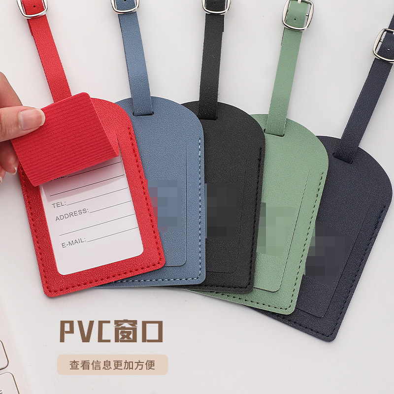 in stock Luggage boarding pass travel card customizable LOGO luggage soft leather tag PU leather luggage identification card in stock Luggage boarding pass travel card customizable LOGO luggage soft leather tag PU leather luggage identification card