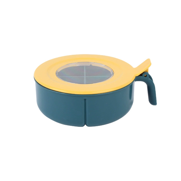 Cross-border wheat straw seasoning box with lattice and lid Nordic style kitchen salt tank moisture-proof simple flavor box wholesale