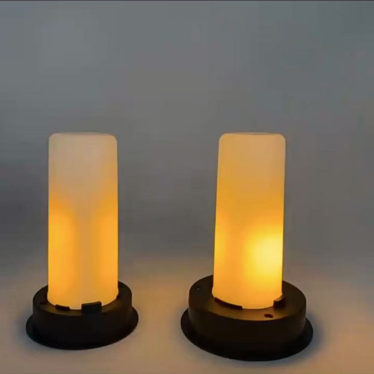 Solar Flame Light with Flickering Replacement Top Light Cover Battery Box,For Outdoor Hanging Lantern Waterproof