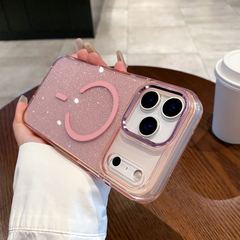 五金镜头适用iPhone17promax手机壳苹果17Air闪粉磁吸高级感简约