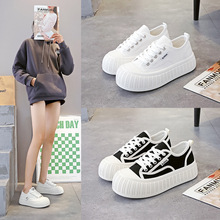 帆布鞋女学生百搭板鞋2025春秋新款透气运动休闲鞋防滑饼干鞋MA05