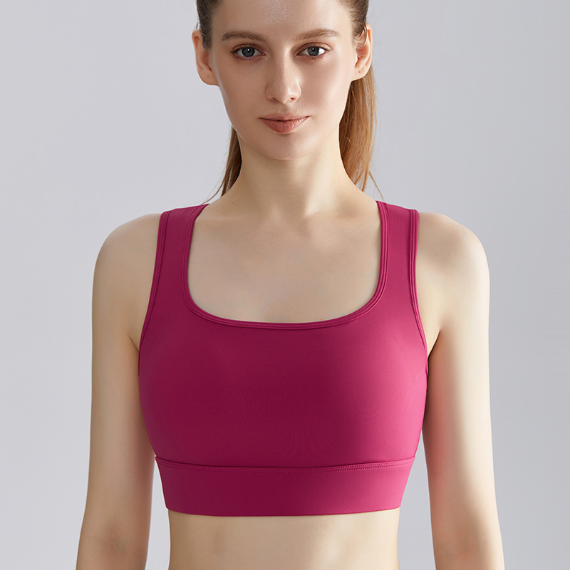 [personalizada] LAHN ropa interior deportiva de alta intensidad antichoque running fitness integral fija copa chaleco de yoga