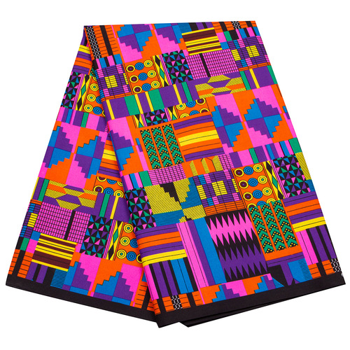 Factory Wholesale African Polyester Printed Fabric Dresses Shirts T-shirts Fabric Ethnic Style Batik Fabric