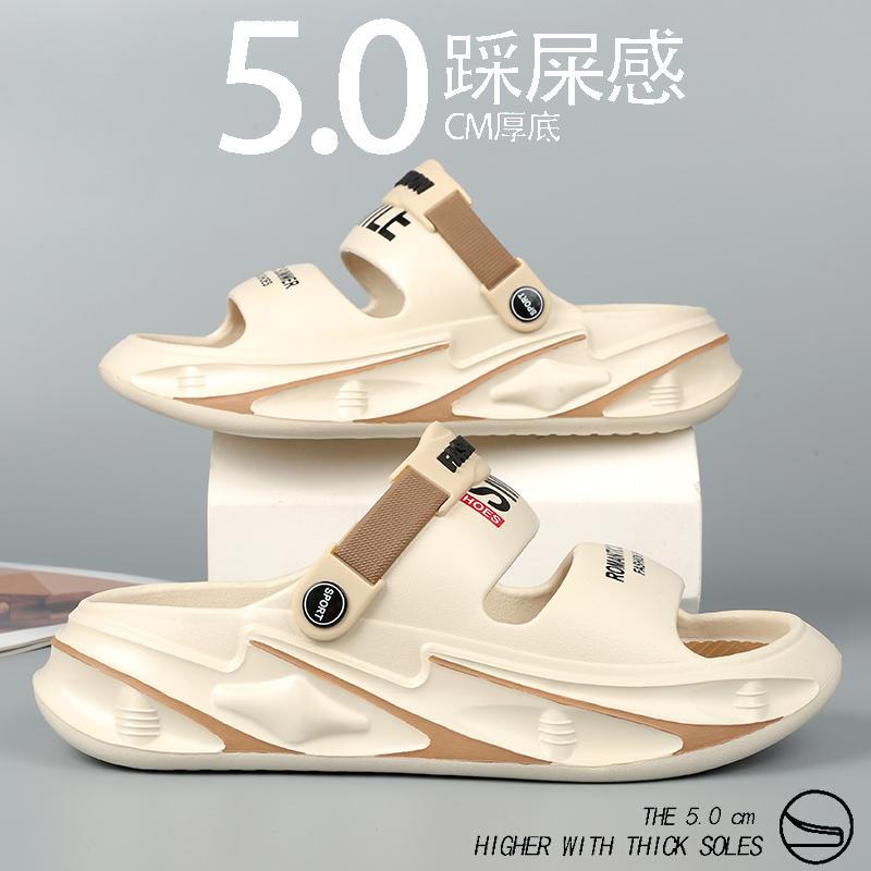 Verano nuevo estilo pareja ropa exterior deporte antideslizante chanclas suela gruesa pisando mierda casual hombres y mujeres zapatillas sandalias de playa