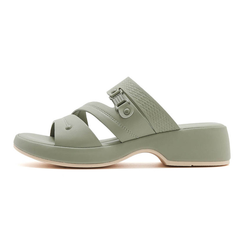 Dép sandal nữ quai chữ V đế xuồng đi biển chống trượt cỡ lớn V222-2 — Màu đen, Màu xanh lá, Màu mơ chi tiết 34