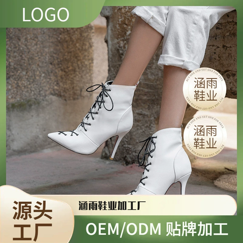Martens, spring black red low boots high heels, Korean style