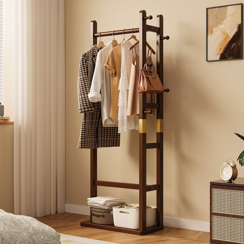 Percha de ropa de piso para dormitorio percha de ropa doméstica multifuncional simple para almacenar ropa percha de ropa percha de sombreros