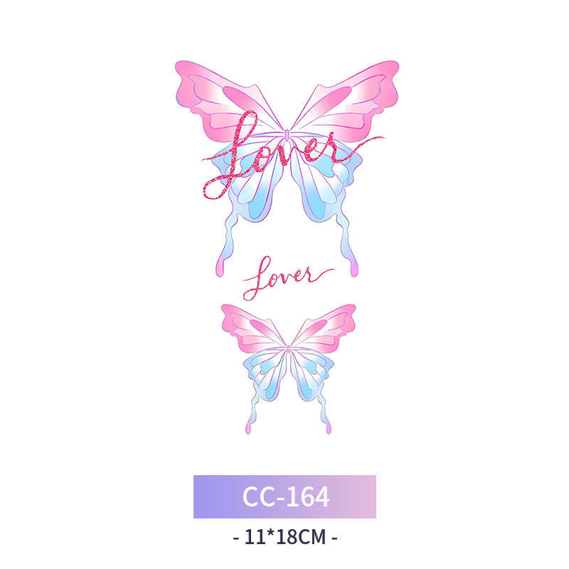 Transfronterizo en stock al por mayor de halloween colorido mariposa tatuaje pegatinas simulación sangrienta cicatriz pegatinas divertidas pegatinas impermeables