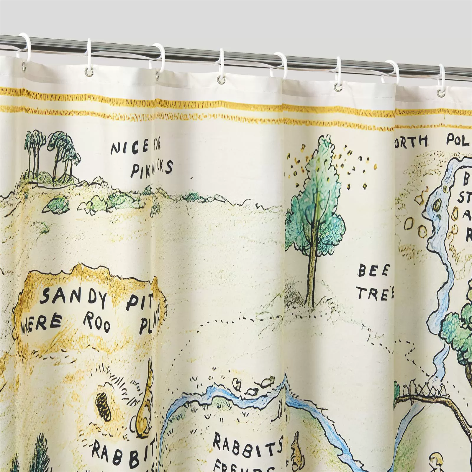 Cartoon curtain for bath, set, card, retro cloth