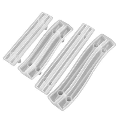 DIY crystal resin tool handle mold, 4 styles of 3D tray coaster handle mirror resin silicone mold