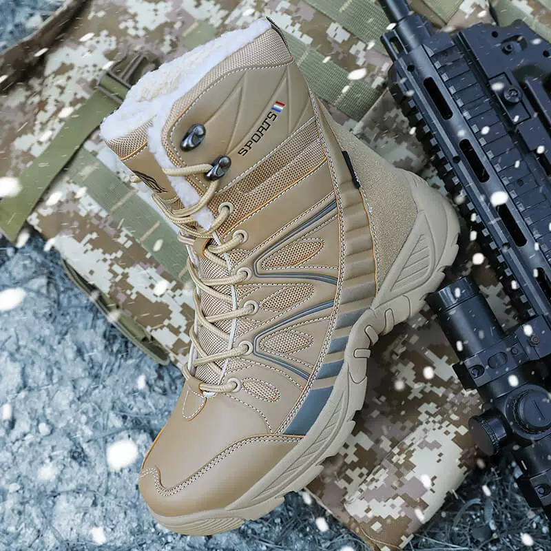 Fleece keep warm climbing footwear for training, boots for hiking, wear-resistant sports shoes
