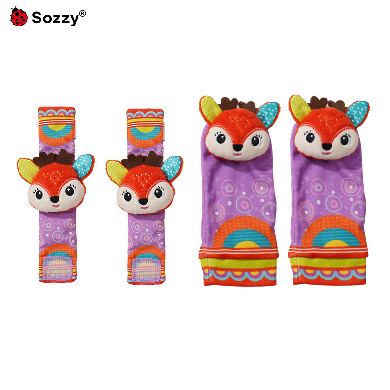 Sozzy bebé campana juguete bebé animal traje muñeca Correa calcetines reloj Correa decoración educación temprana Juguetes