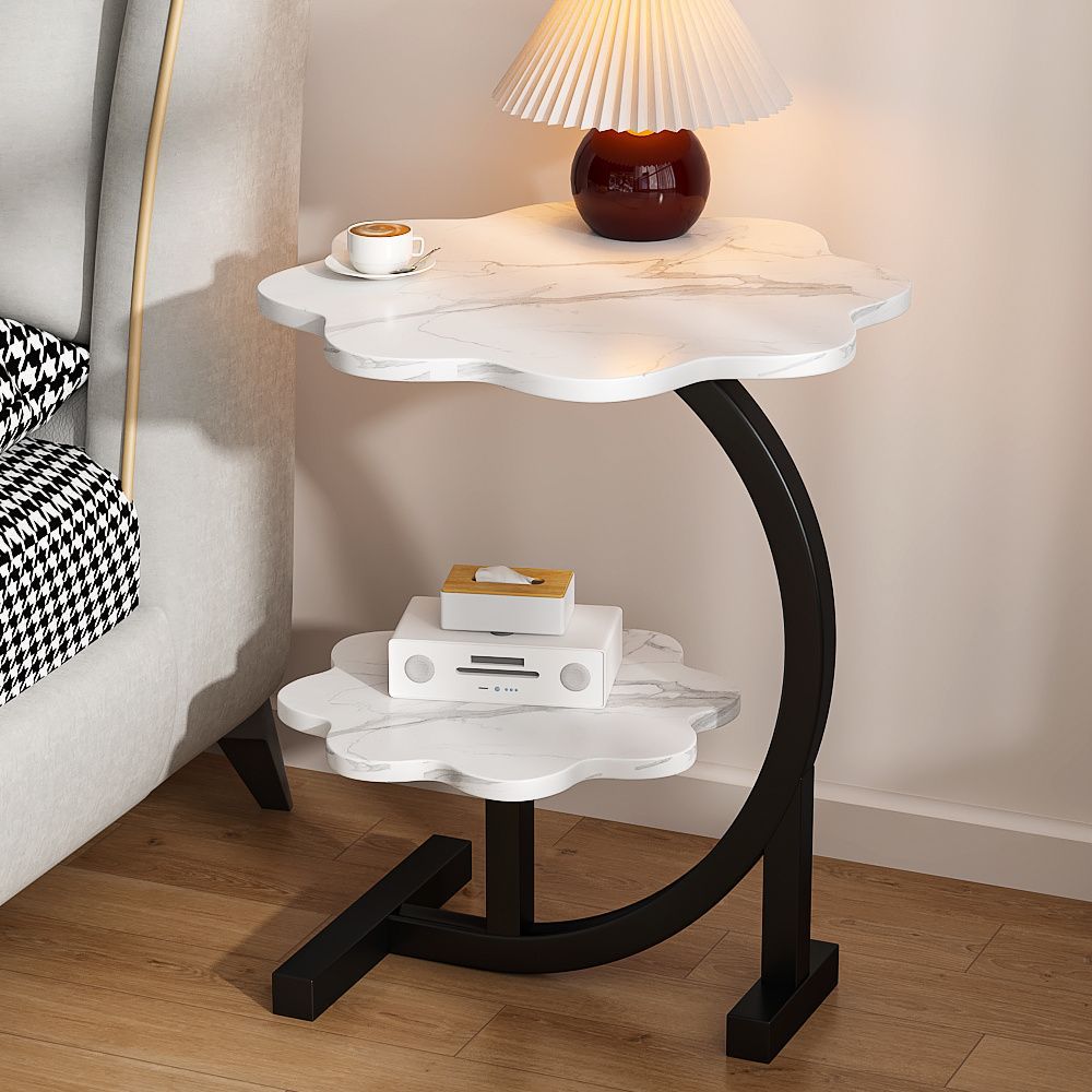 더블 레이어 클라우드 모델 - 흰색 대리석 검정색 프레임