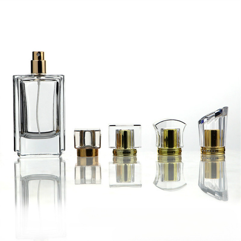 透明便携式按压批发厂家厚底喷雾瓶盖玻璃瓶膏霜瓶精致香水瓶