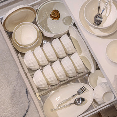 简约陶瓷碗碟套装纯白米饭碗菜碟全套组合礼盒装乔迁餐具礼品