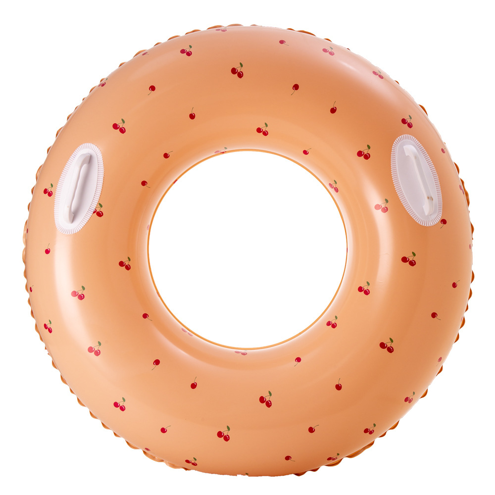 Transfronterizos ampliados con mango de barco de anclaje arco iris anillo de natación para adultos anillo de natación infláble arco iris de gran tamaño para hombres y mujeres