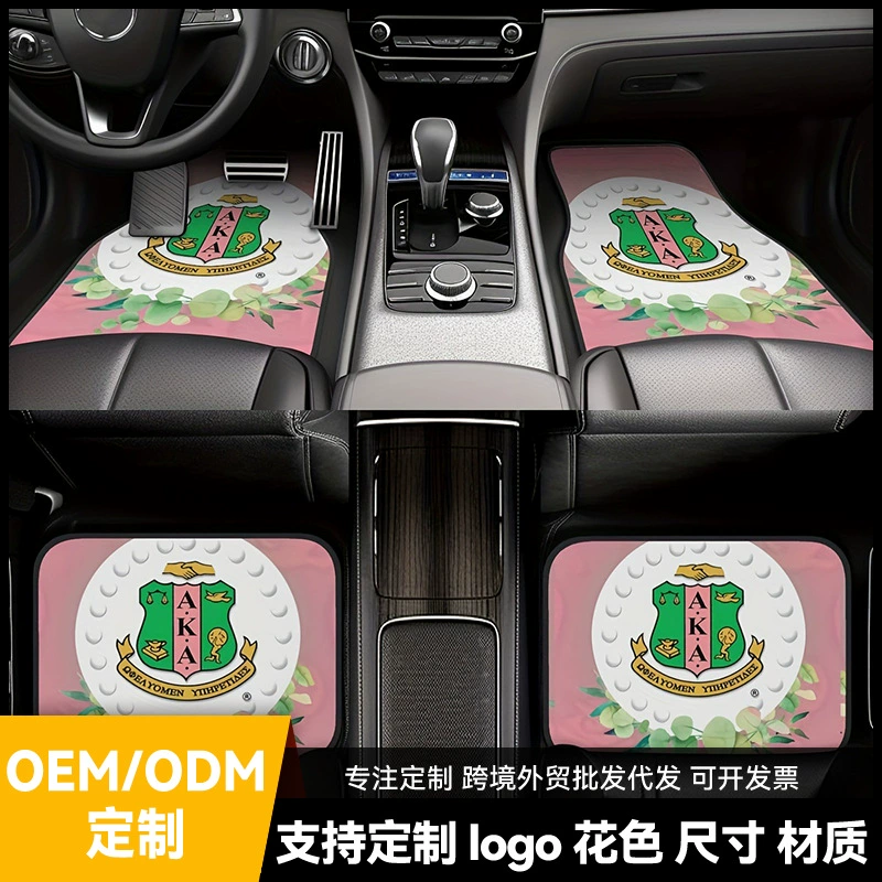 Temu хит продаж, трансграничные автомобильные коврики из хрустального бархата с героями мультфильмов, набор из четырех предметов, грязеотталкивающие и износостойкие коврики, маркировка и доставка Amazon