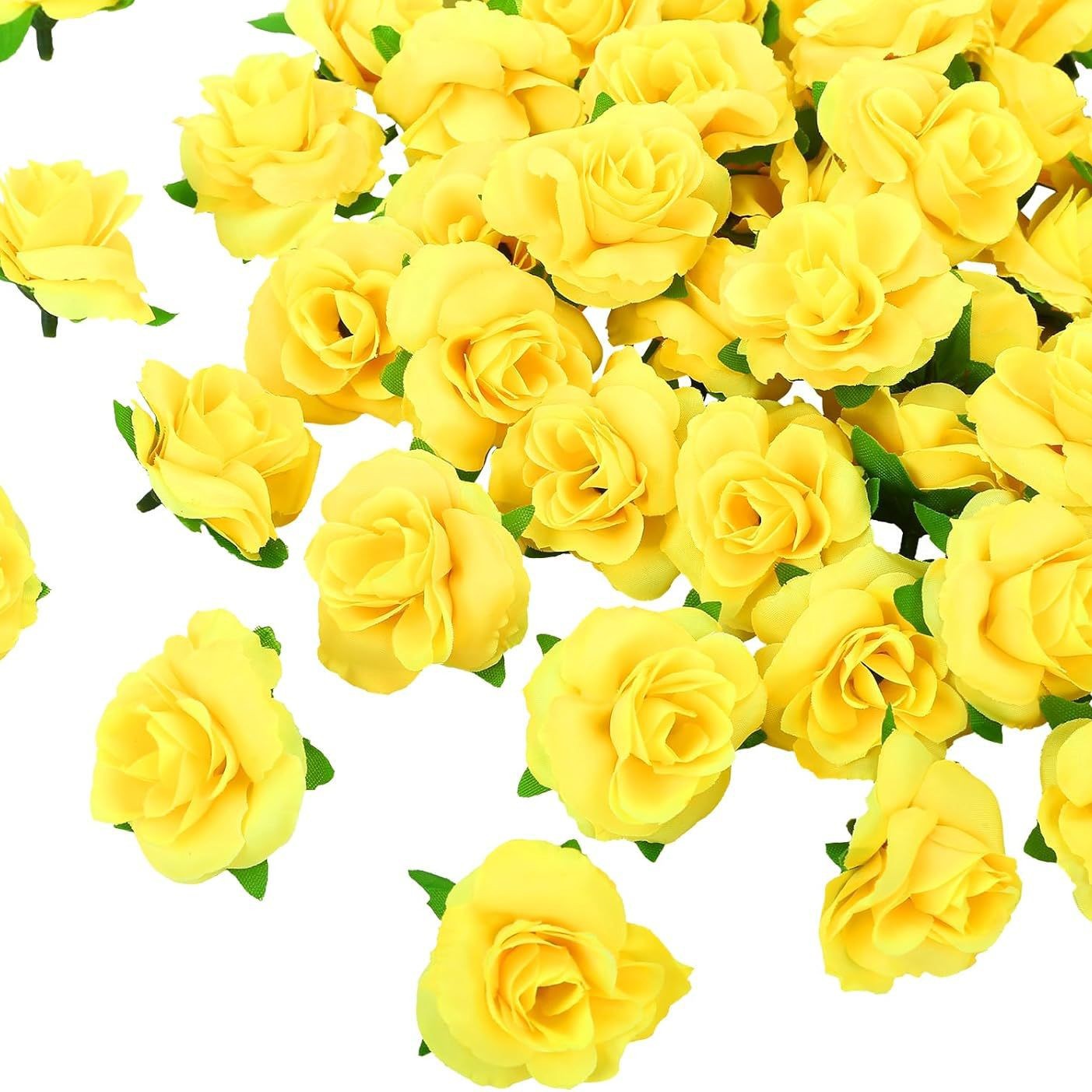 50 flores un paquete de simulación de rosas para regalos de mano decoración pequeña rosa pectoral tocado de boda boda ramo de flores