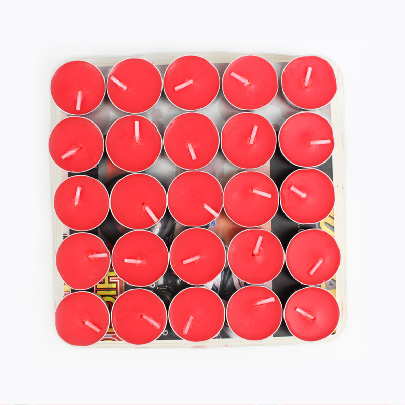 Fábrica al por mayor lámpara de mantequilla cera de té planta de cera de soja quema 1-4 horas templo bendición redonda cera de té