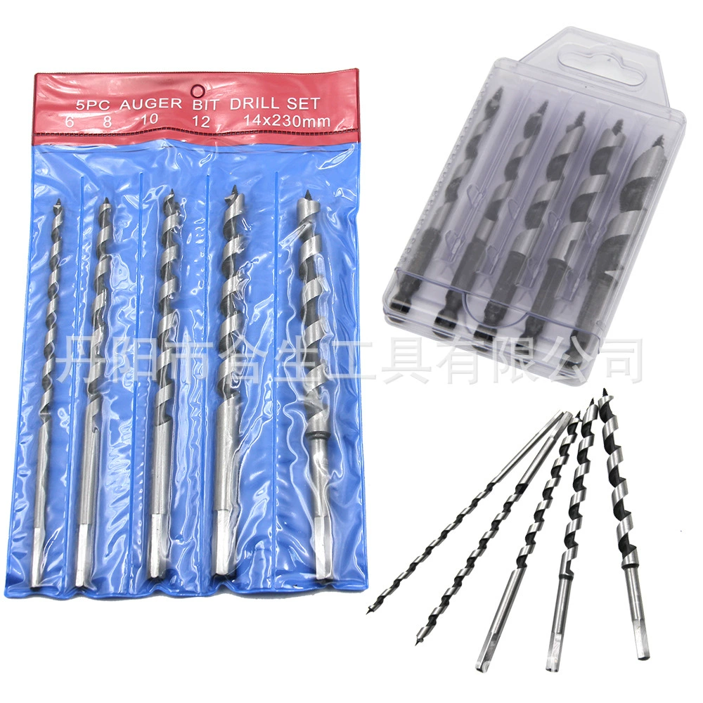 Трансграничное сверло 5 шт., 100/230 мм/460 мм, закаленное сверло для деревообработки, ручное сверло для деревообработки