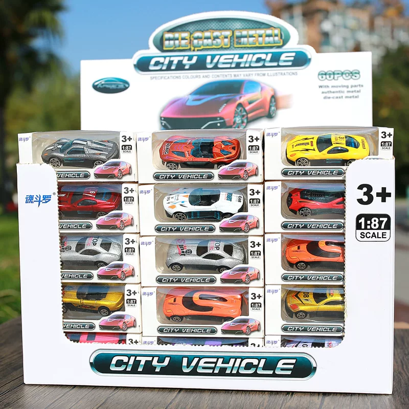 Die-cast Alloy Car Model, 1:64 Scale, 7 cm, Single Piece or Display Box