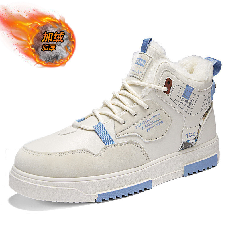 Zapatos de hombre invierno nuevos zapatos casuales de alta calidad estilo de tendencia de puerto zapatos de algodón de hombre más calentamiento zapatos deportivos para correr