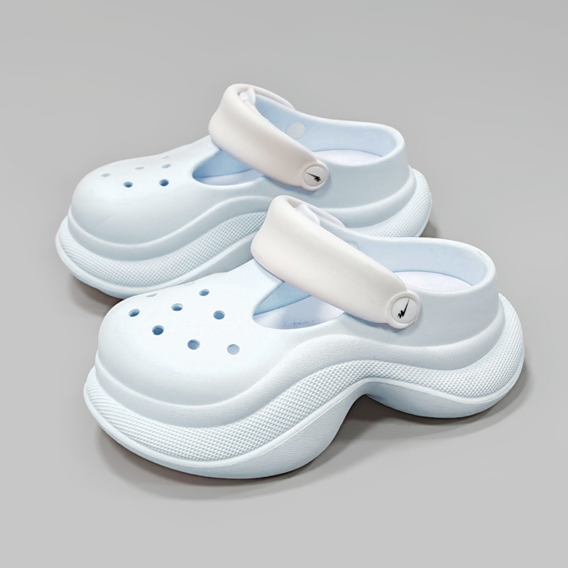 Ch1610 Süße Clogs mit dicken Sohlen für den Außenbereich, 2025 neue rutschfeste Strandsandalen mit geschlossener Zehenpartie für Damen, Sommer_voghion.com
