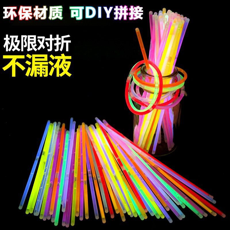 100 palos fluorescentes desechables de color castaño