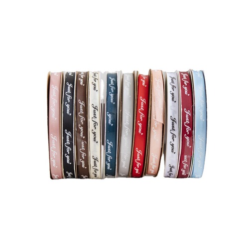 1CM English letter ribbon, flower packaging ribbon, floral bouquet packaging ribbon, cake baking wholesale