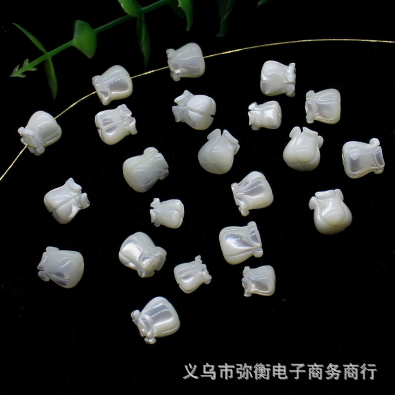 现货DIY饰品配件天然贝壳海贝郁金香花苞6-8mm铃兰花苞工厂批发