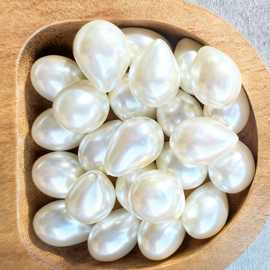 巴洛克珍珠玻璃异形半孔珍珠diy耳环吊坠饰品材料水滴吊孔散珠