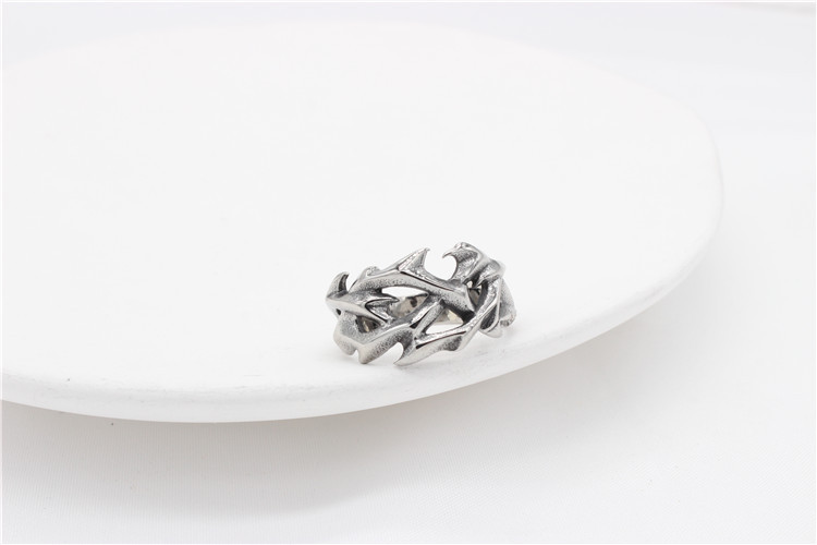 23g Weight Retro Solid Color Titanium Steel Men's Rings