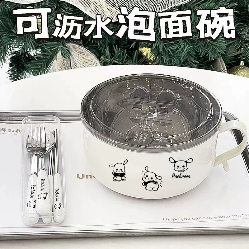 Cute lunch box stainless steel for students, capacious drying rack