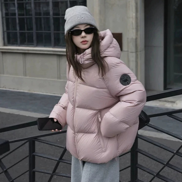 2026 new style, petite size, 90% white duck down, windproof, warm, mid-length, stand-up collar, hooded down jacket for women 2026 new style, petite size, 90% white duck down, windproof, warm, mid-length, stand-up collar, hooded down jacket for women
