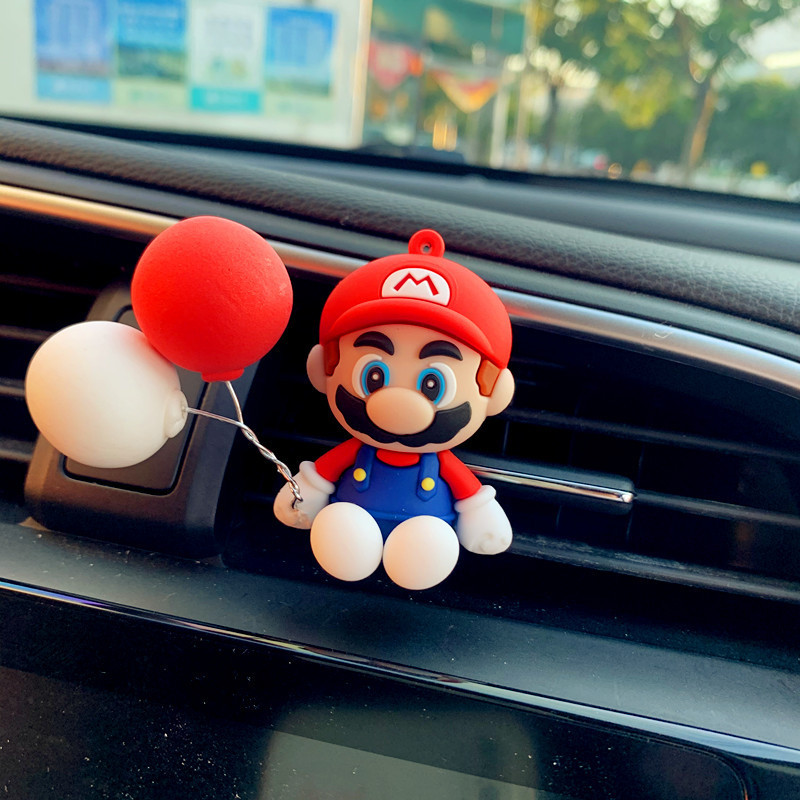Mario Car Perfume Aire acondicionado Salida de aire Decoración del automóvil Aromaterapia del automóvil Decoración del automóvil Decoración del automóvil Adornos de dibujos animados Fragancia