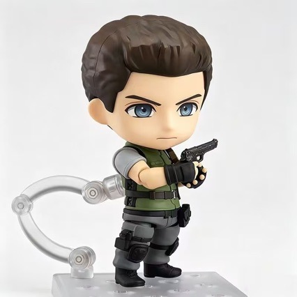 New Clay Figure Biohazard 681 # Chris Redfield Q-version movable face-changing figure