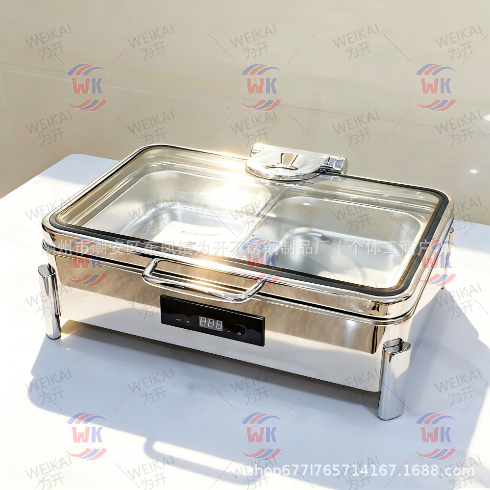 Horno de comedor inteligente de aislamiento térmico de inducción automática de acero inoxidable 304 de alta gama horno de solapa de desayuno horno de calentamiento eléctrico comercial horno de Buffy