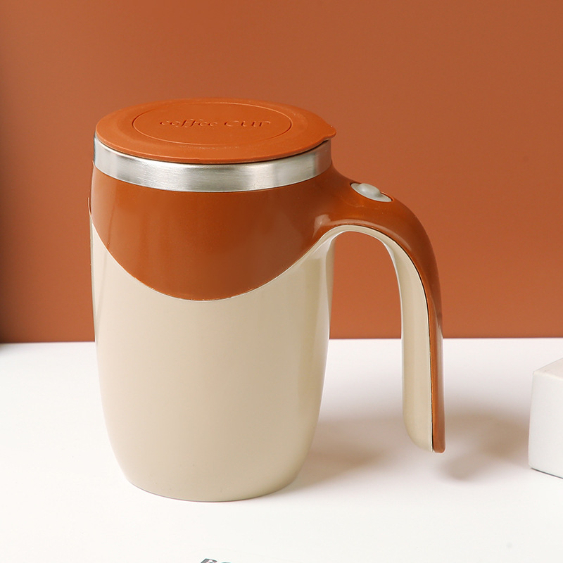 Multifuncional automático de acero inoxidable recargable taza de café perezosa de oficina de fabricación de taza rotatoria magnética