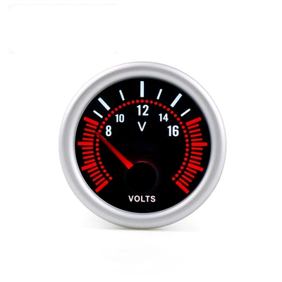 2-inch 52mm car modification instrument 12V universal racing instrument for boost pressure, water temperature, oil temperature, oil pressure, and voltage (automobile instrument) - voltmeter